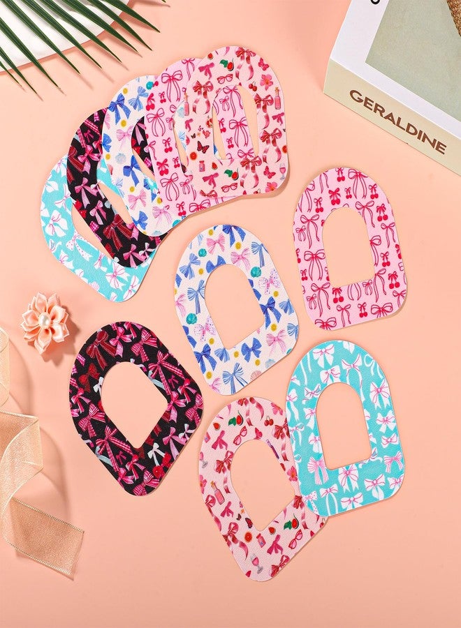 XIHIRCD 25pcs Adhesive Patches for Omnipod 5, Waterproof Sensor Cover Sweatproof Protective Stickers Adhesive Tape Pods Compatible with Omnipod 5 Overpatches (Bow-Knot Styles) - Image 3